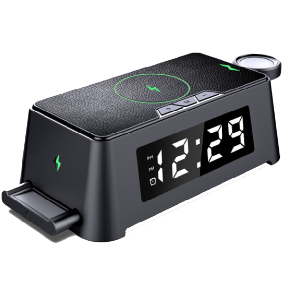 4 in 1 Wireless Alarm Clock Charging Dock - Hashtag Online Shop Australia 