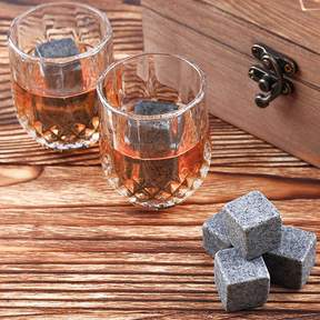 A CLEAN TASTING LIQUOR DRINK. Forget about watery whiskey, bourbon or other drinks. Our genuine whisky rocks stones provide coolness, without adding anything to your drink as ice does: no other tastes or smells, or water to change the taste of your favorite drink.